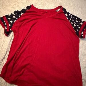 Red Star Sleeve Women's Tee